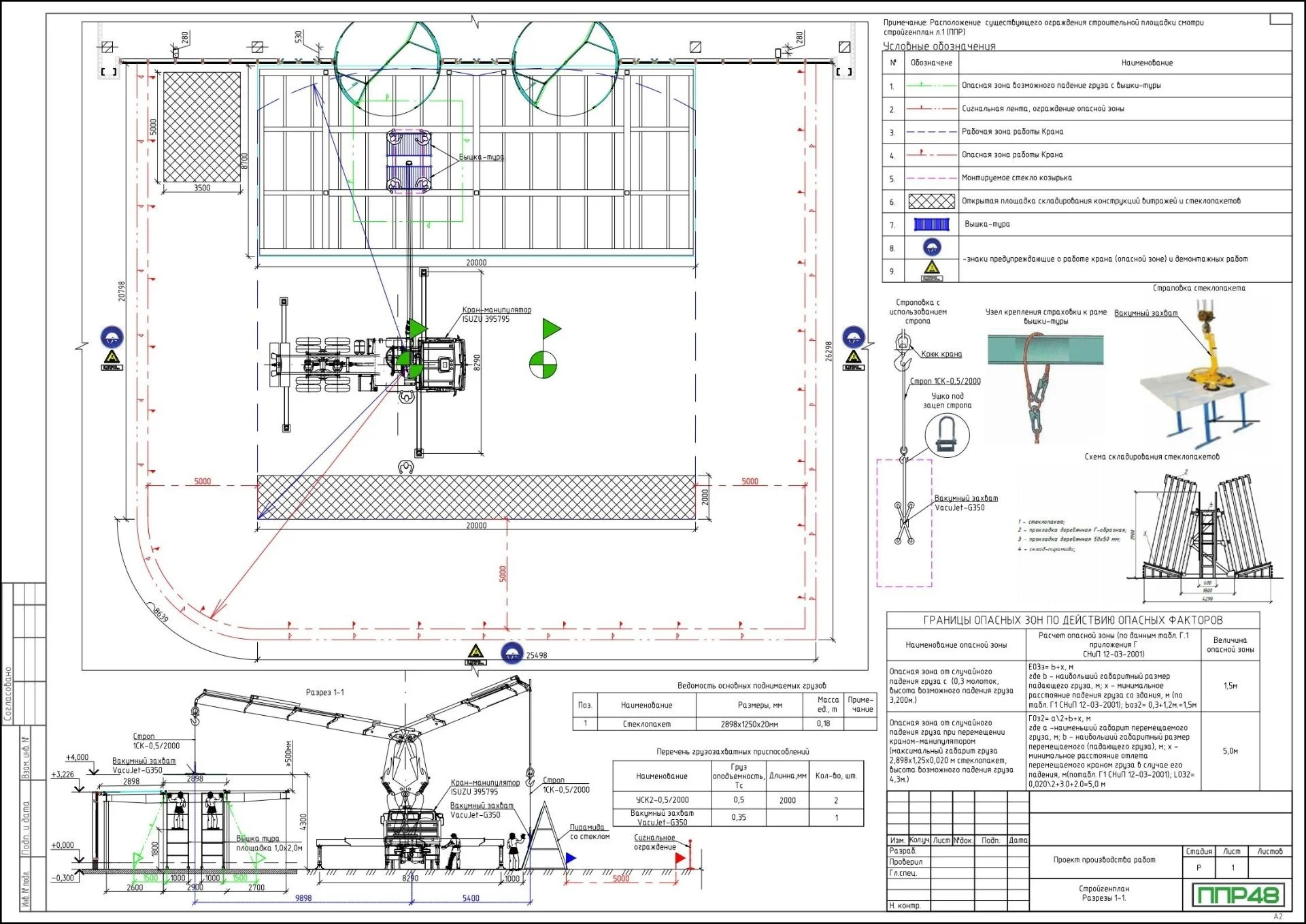 ППР на монтаж витражных конструкций