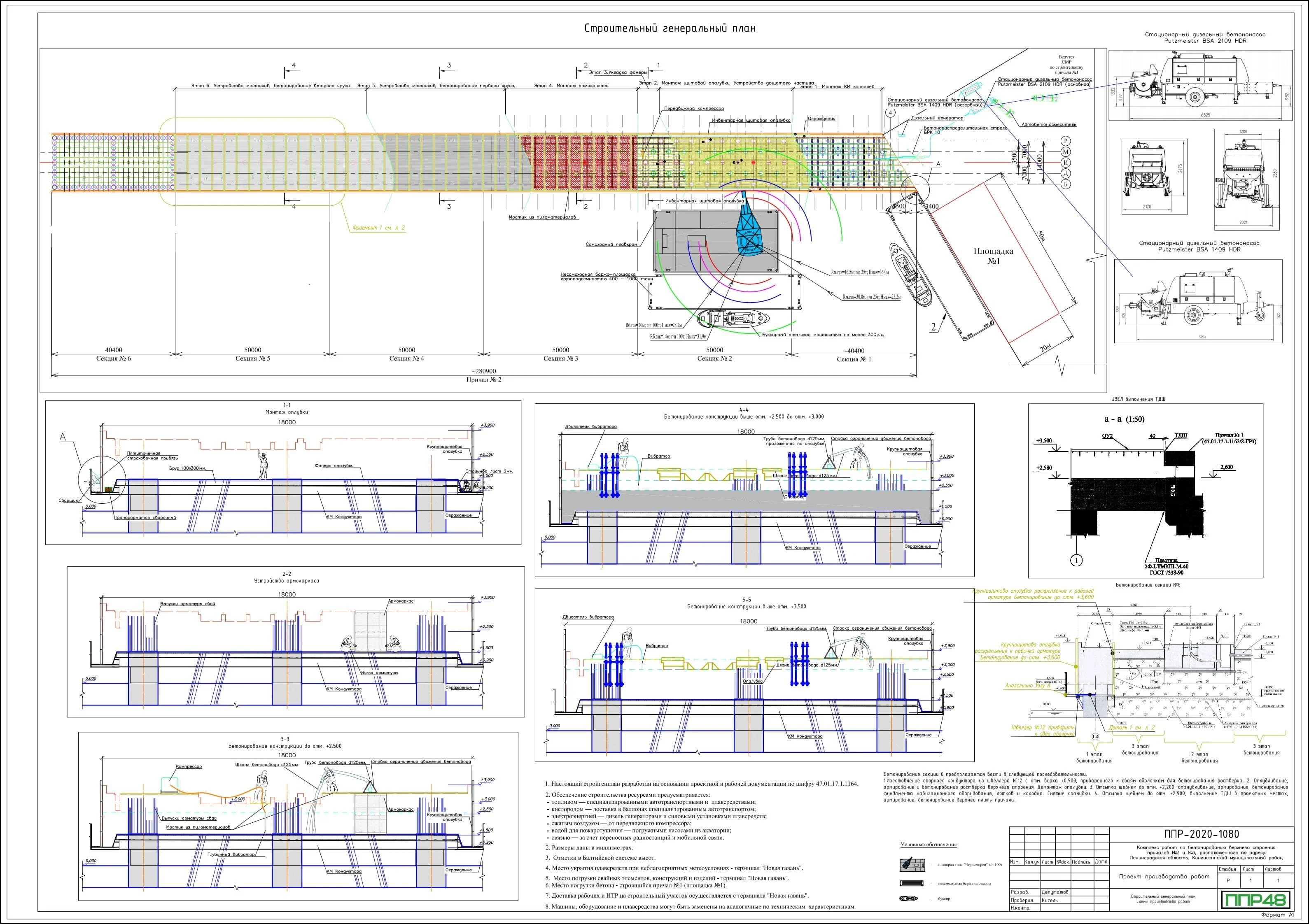 ППР на бетонирование причала